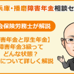 障害年金の等級の説明の記事にしようするアイキャッチ画像 厚生年金との関係についても言及